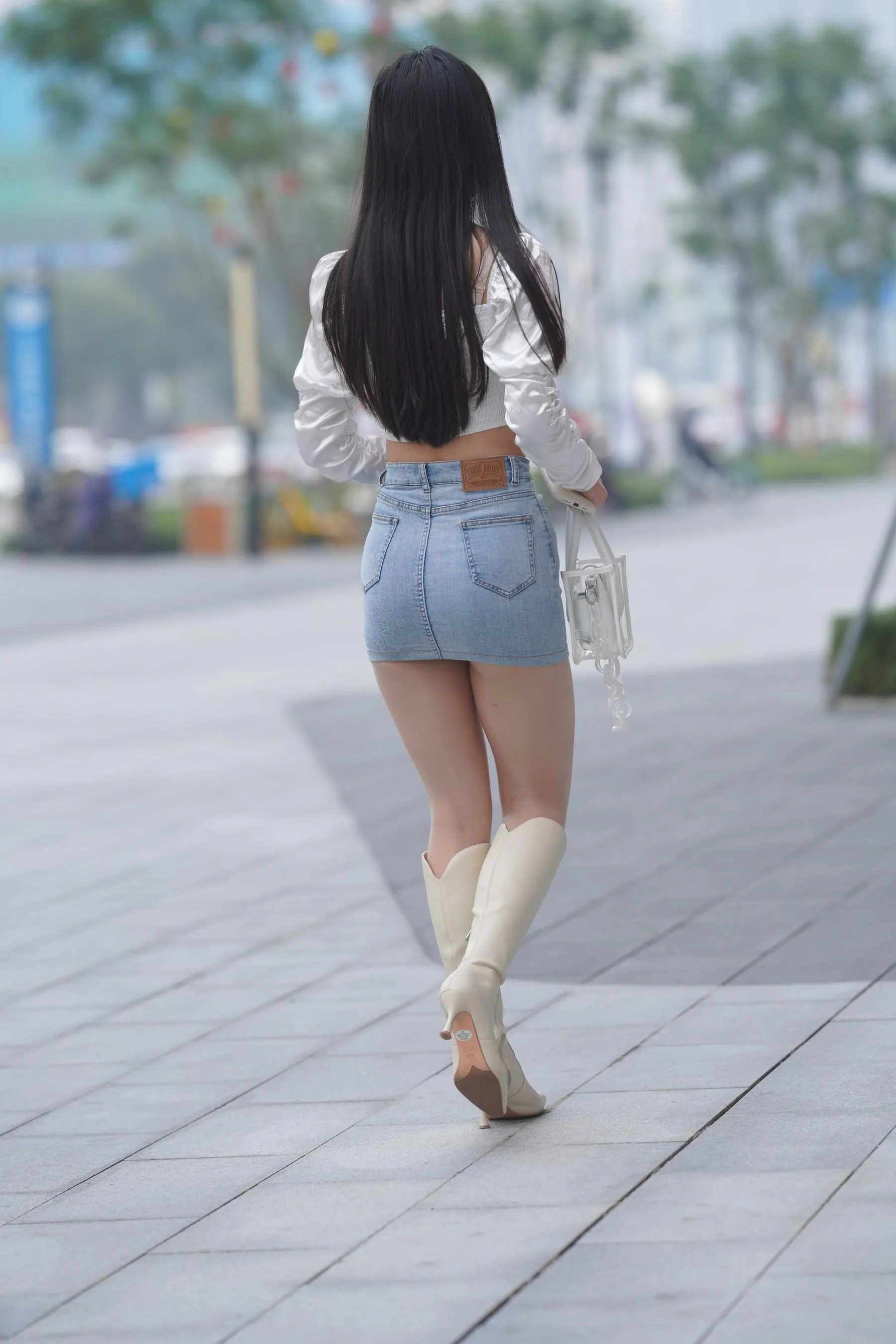 魔镜街拍 NO.170 凯恩街拍摄影-牛仔裙小姐姐 [304P]插图9